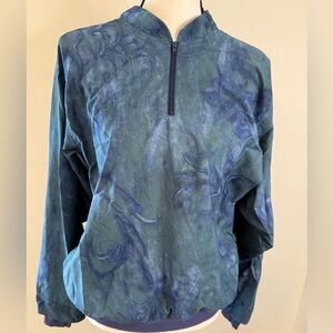 Zero Restriction Golf Outerwear Super light jacket blue & green zip front SZ SM